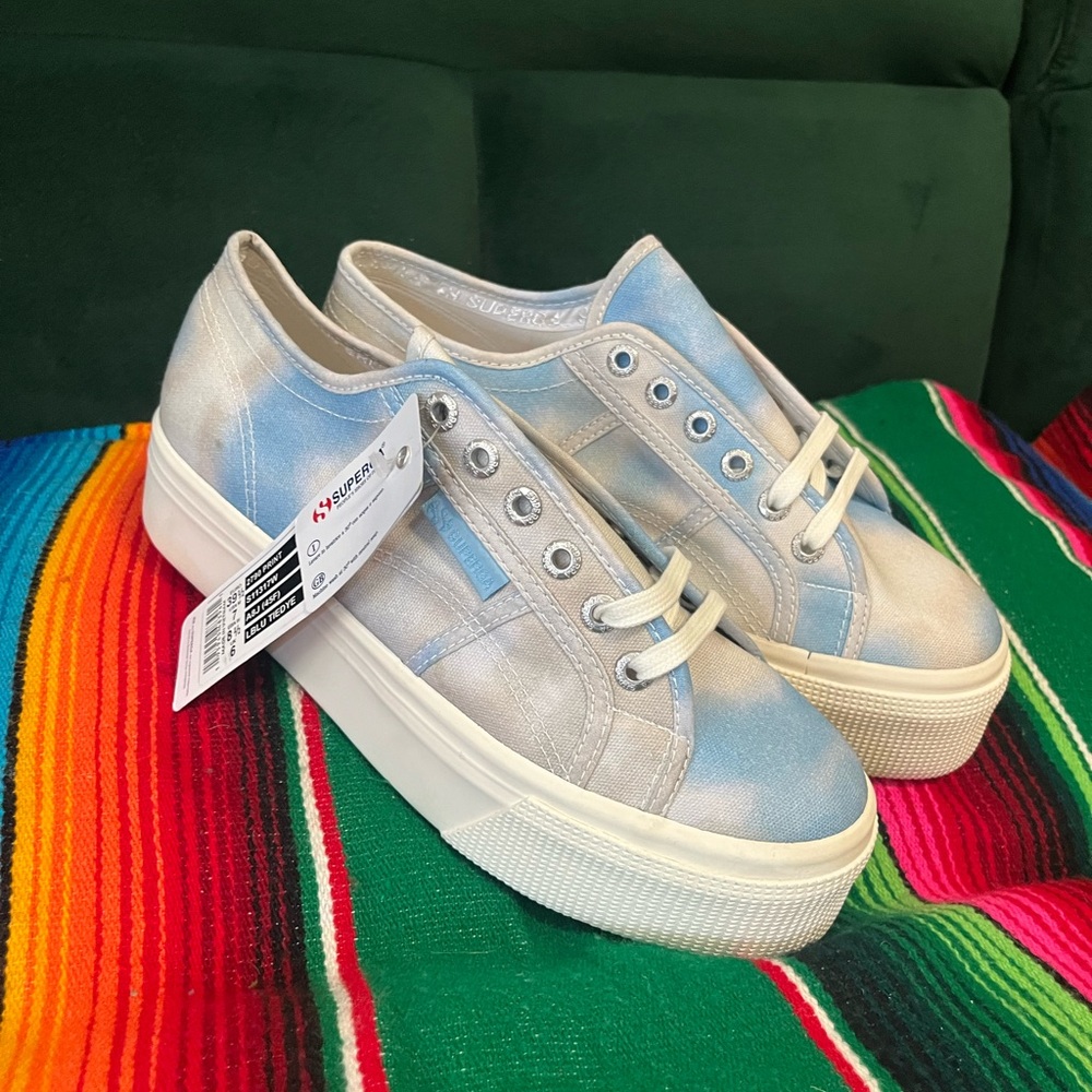 Superga Women's Cloud Print Platform Sneakers